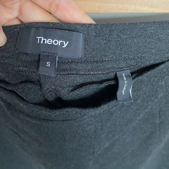 Theory Aurore Charcoal Sabali Knit Pants - Picture 3 of 8